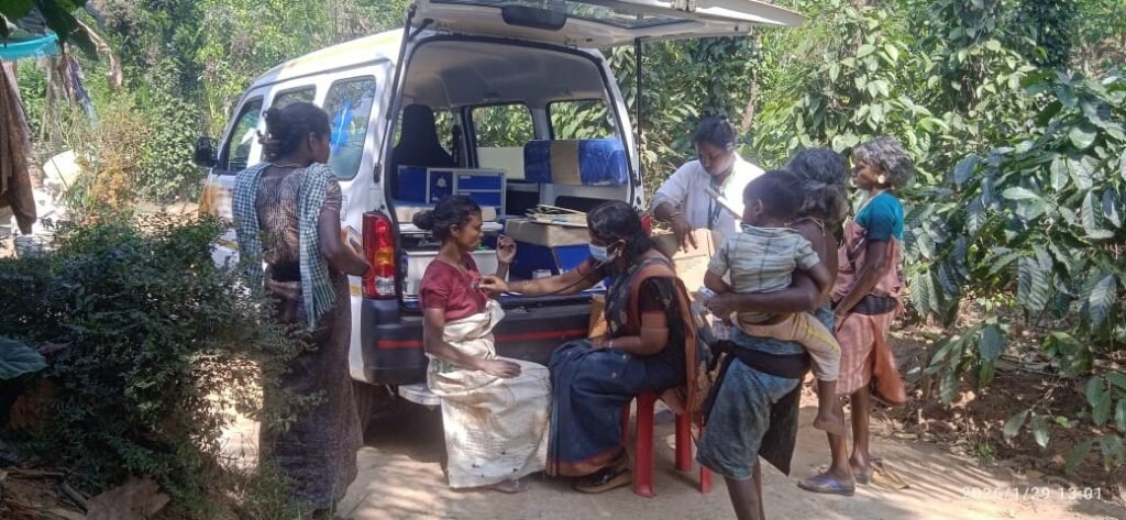 Field visit at Poothamoola village on 29/1/27.
Total patients -31
Male-5
Female-22
Children-4